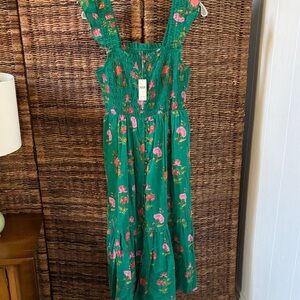 BNWT Anthropologie Green Floral Maxi Dress